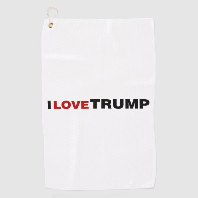Serviette De Golf J'aime Trump (Devant)