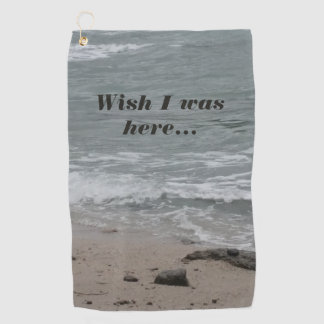 Serviette De Golf J'Aimerais Être Ici (plage)