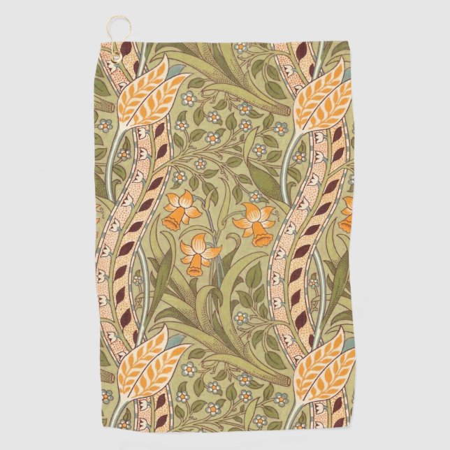 Serviette De Golf Jardin de jonquilles de William Morris Fleur Class (Devant)