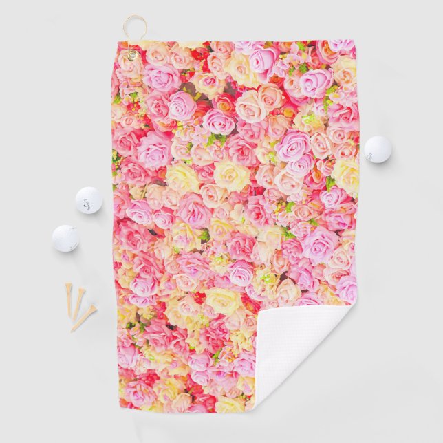 Serviette De Golf Jardin rose (En situation)
