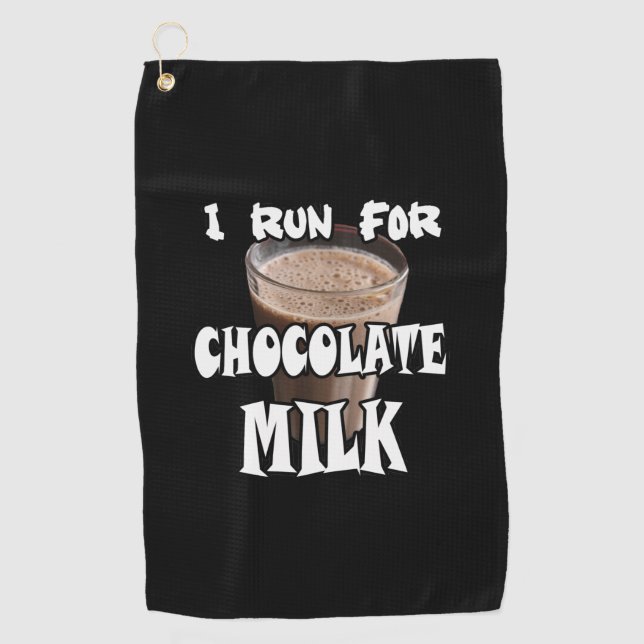 Serviette De Golf Je cours pour le lait chocolaté Running (Devant)