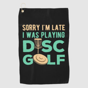 Serviette De Golf Je Jouais À Disk Golf