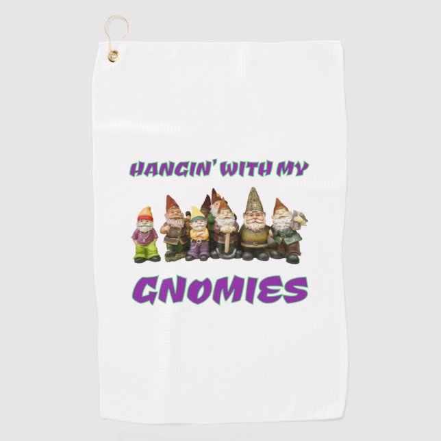 Serviette De Golf Je Pense À Mes Gnomes (Devant)