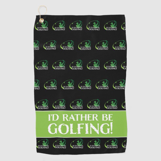 Serviette De Golf Je Préférerais Être Golfing Golfing Modern Sports  (Devant)