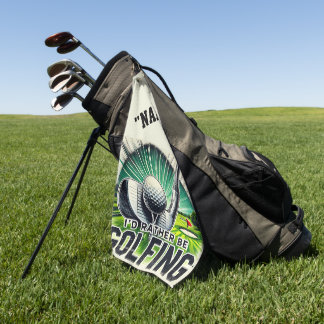 Serviette De Golf Je Préférerais Faire Du Golf, Gift Grommeted