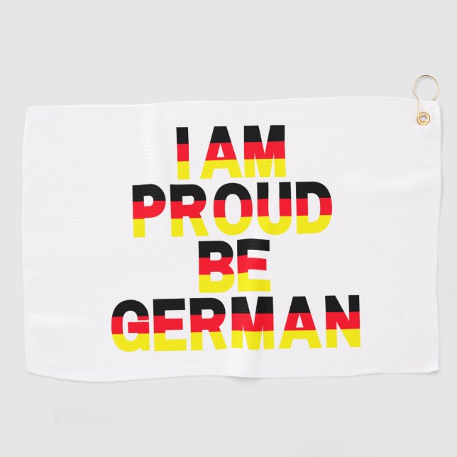 Serviette De Golf 'Je suis fier d'être allemand' (Horizontal)