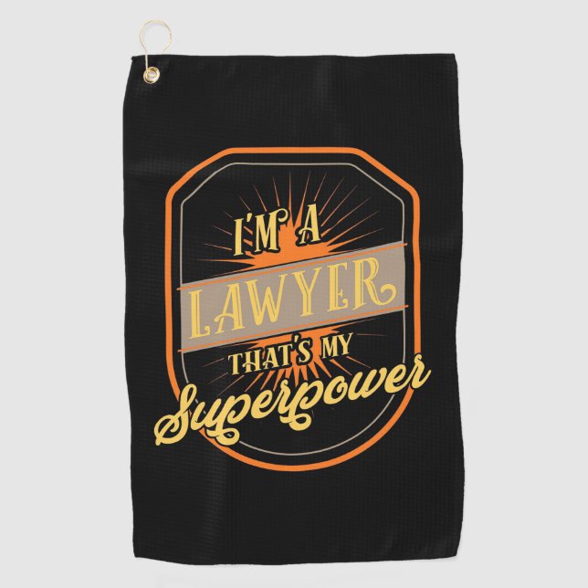 Serviette De Golf Je Suis Un Avocat (Devant)