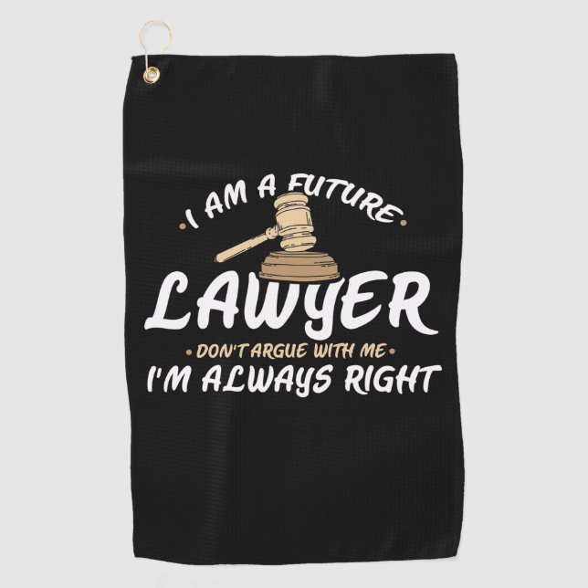 Serviette De Golf Je Suis Un Avocat Du Futur (Devant)