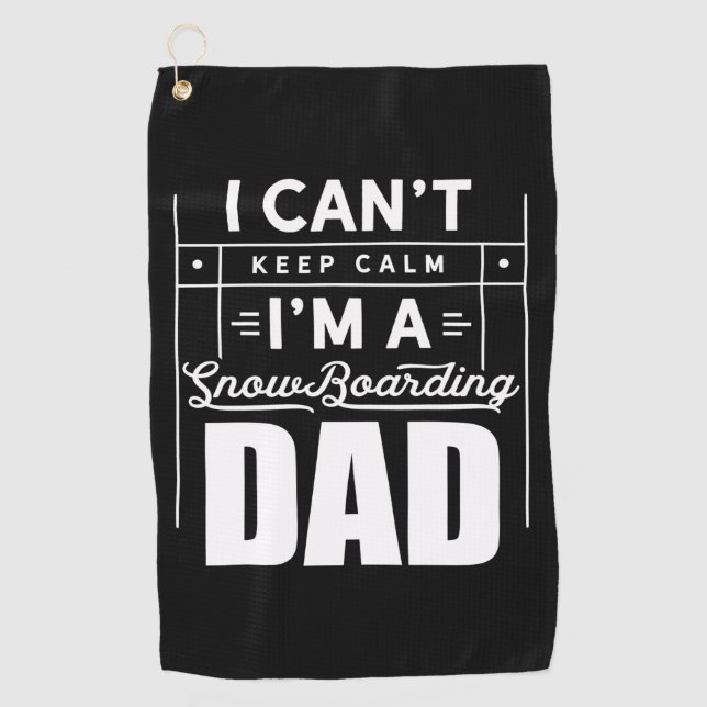 Serviette De Golf Je Suis Un Papa De Snowboard (Devant)