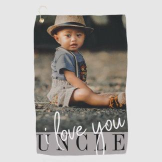 Serviette De Golf Je t'aime Oncle Photo personnalisée 