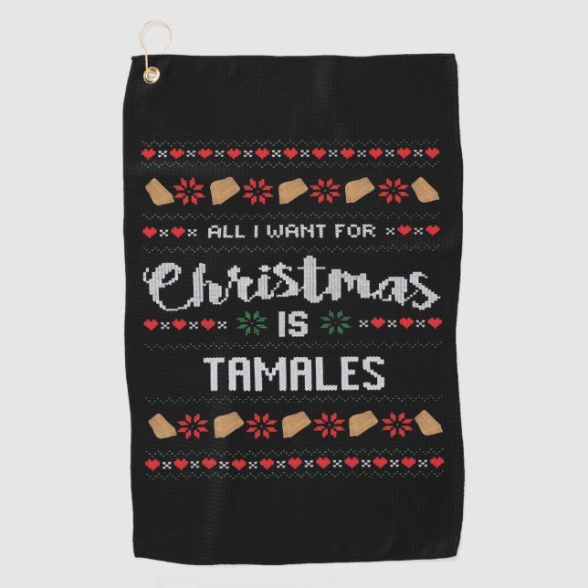 Serviette De Golf Je Veux Juste Cuire Des Stups Et Regarder Noël (Devant)