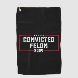 Serviette De Golf Je vote pour le condamné Felon Pro Trump 2024
