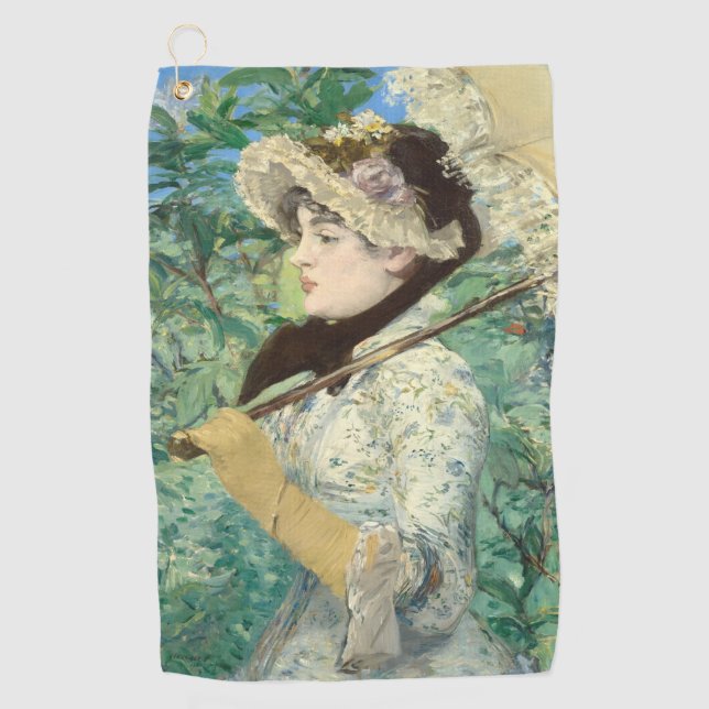 Serviette De Golf Jeanne (Printemps) Edouard Manet   (Devant)