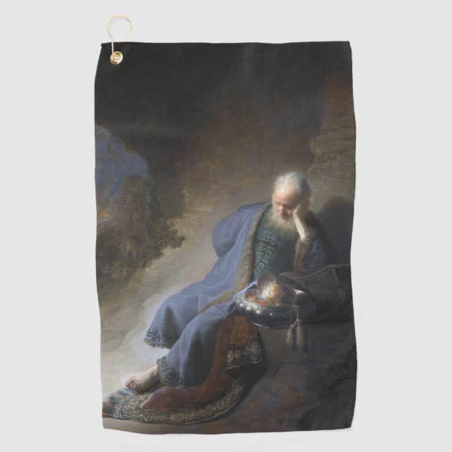Serviette De Golf Jeremiah Lamenting sur la chute de Jérusalem, Remb (Devant)
