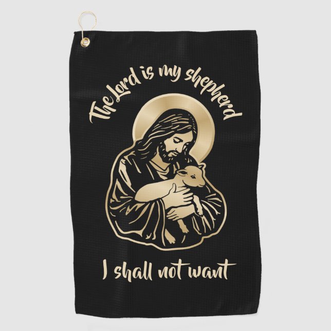 Serviette De Golf Jésus Berger Attentionné (Devant)