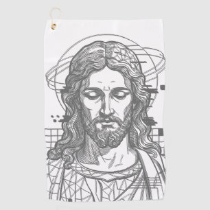 Serviette De Golf Jésus Grille Rétro Roi des Rois Apocalypse 19:16
