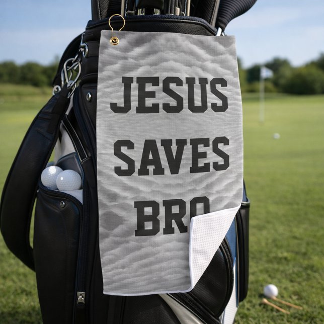 Serviette De Golf Jésus Sauve Bro. (Créateur téléchargé)