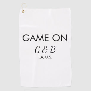 Serviette De Golf Jeu ajouter nom du couple mariage lieu ville g