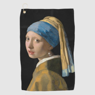 Serviette De Golf Johannes Vermeer - Fille avec une oreille perle