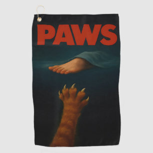 Serviette De Golf Joli chat tigré orange contre pied humain