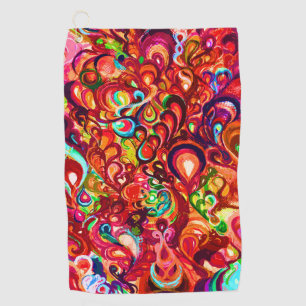 Serviette De Golf Joli coloré abstrait tourbillon peinture Coque-Mat