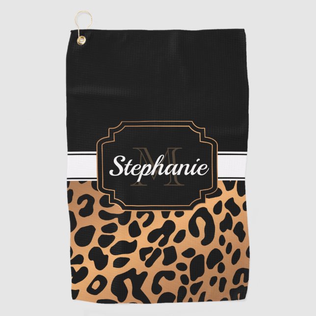Serviette De Golf Joli Empreinte de léopard (Devant)