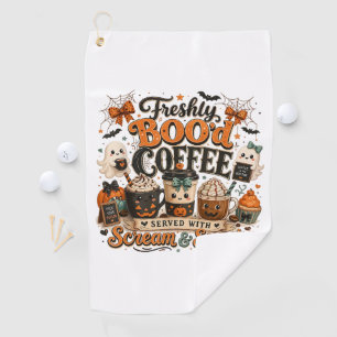Serviette De Golf Joli Fantôme Amoureux du Café Halloween Épouvantab