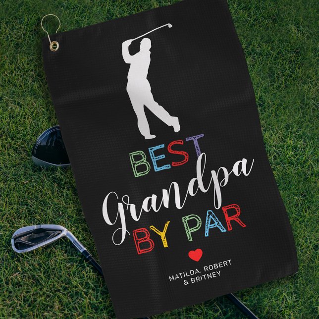 Serviette De Golf Joli Meilleur Grand-Père Par Par Tête De Golf (Créateur téléchargé)