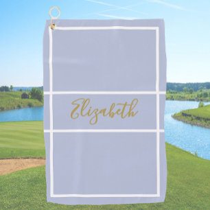 Serviette De Golf Joli simple lilas violet nom personnalisé dames