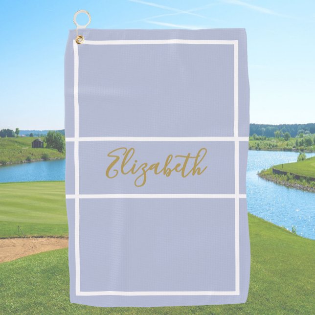Serviette De Golf Joli simple lilas violet nom personnalisé dames (Créateur téléchargé)