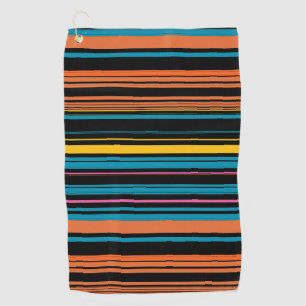 Serviette De Golf Jolies rayures noires bleues