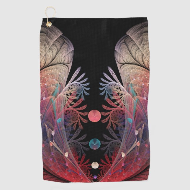 Serviette De Golf Jonglage Abstrait Moderne Fantaisie Art Fractal (Devant)