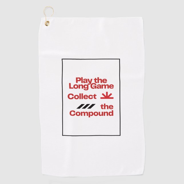 Serviette de golf « Jouer sur le long terme » (Devant)