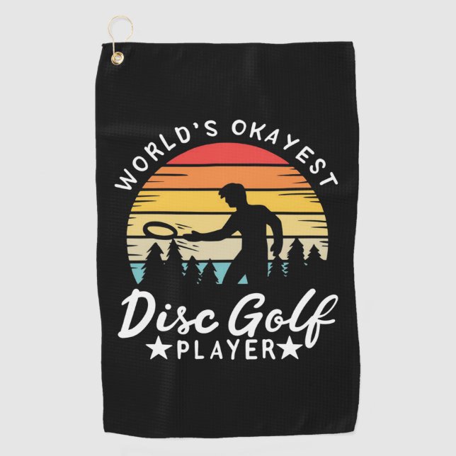 Serviette De Golf Joueur de golf World Okayest Disk (Devant)