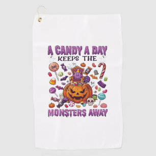 Serviette De Golf Jour de bonbons éloigne les monstres Halloween Cit