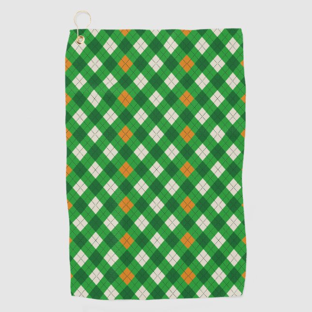 Serviette De Golf Jour de la Saint-Patrick couleurs irlandaises argy (Devant)