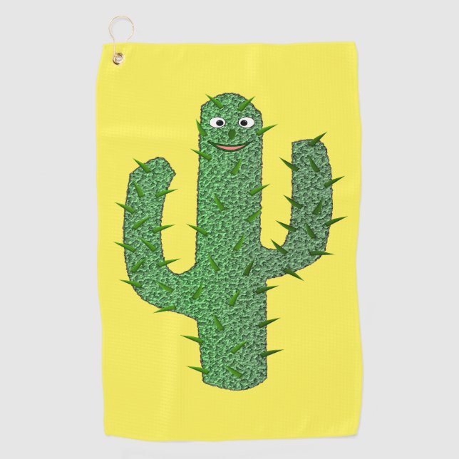 Serviette De Golf Jour des morts heureux Cactus (Devant)