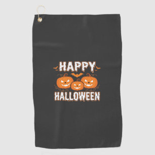 Serviette De Golf Joyeux Halloween Citrouille Chauve-Souris Vecteur