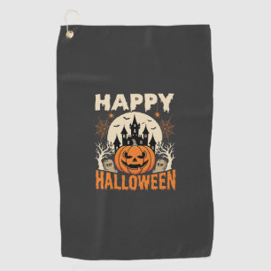 Serviette De Golf Joyeux Halloween Jack O Lantern Château Hanté
