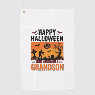 Serviette De Golf Joyeux Halloween Petit-Fils Vintage Chemise Épouva