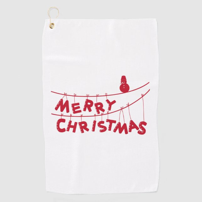 Serviette De Golf Joyeux Noël (Devant)