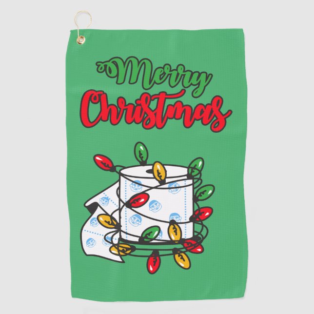 Serviette De Golf Joyeux Noël 2020 - Édition Papier Toilet (Devant)