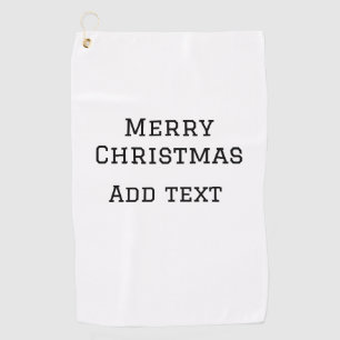 Serviette De Golf Joyeux Noël simple minimum ajouter nom modèle de t