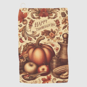 Serviette De Golf Joyeux Thanksgiving vintage/classique