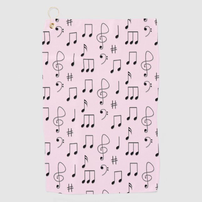 Serviette De Golf Just Noté Rose (Devant)
