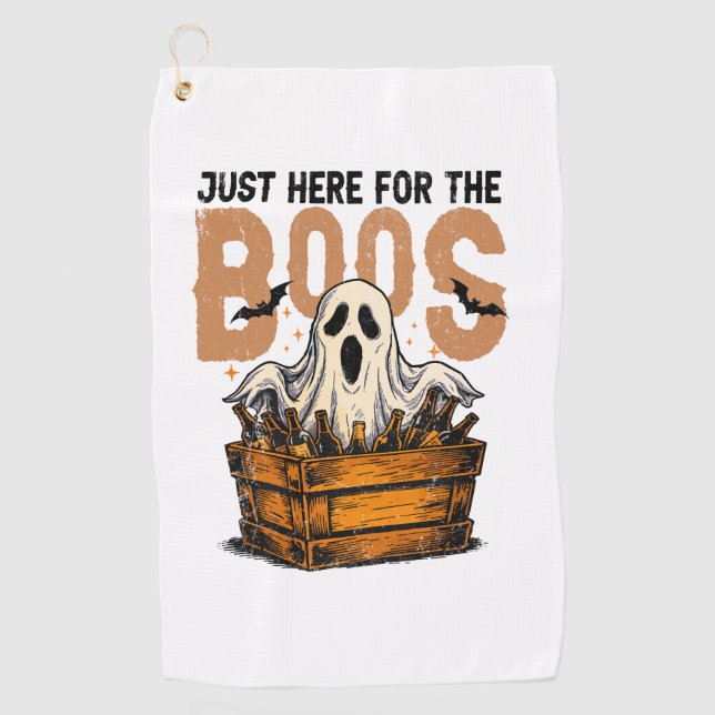 Serviette De Golf Juste ici pour l'Halloween Boos (Devant)