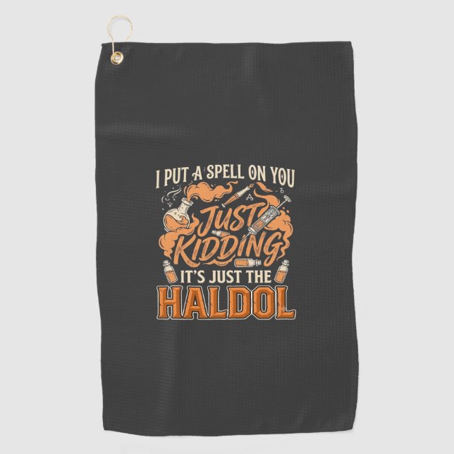 Serviette De Golf Juste pour rire Haldol Halloween Flacon de potion  (Devant)