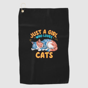Serviette De Golf Juste Une Fille Qui Aime Les Chats Cute Kitty Aîné