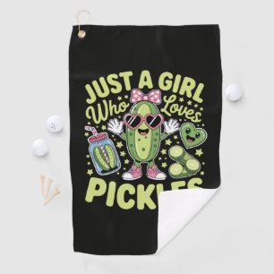 Serviette De Golf Juste une fille qui aime les cornichons