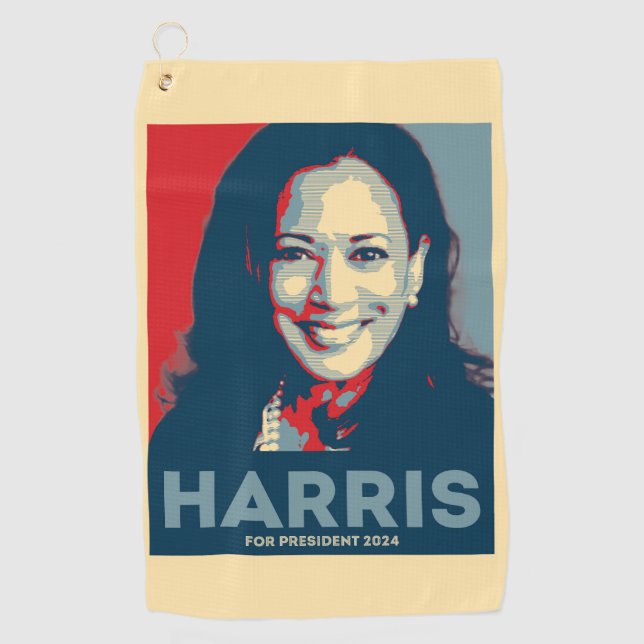 Serviette De Golf Kamala Harris pour le président 2024 - Hope (Devant)